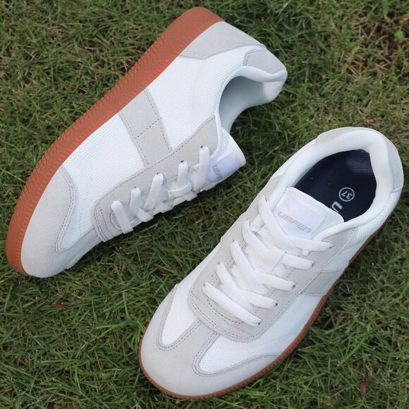 Womens Casual Sneakers Fabric Rubber Sole Retro Slip-On Trainers - Picture 7 of 9